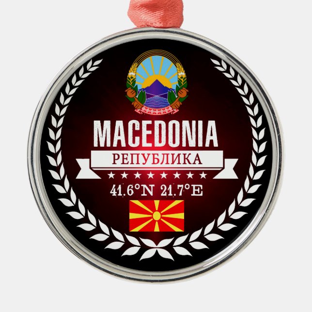 Macedonia Metal Ornament (Front)