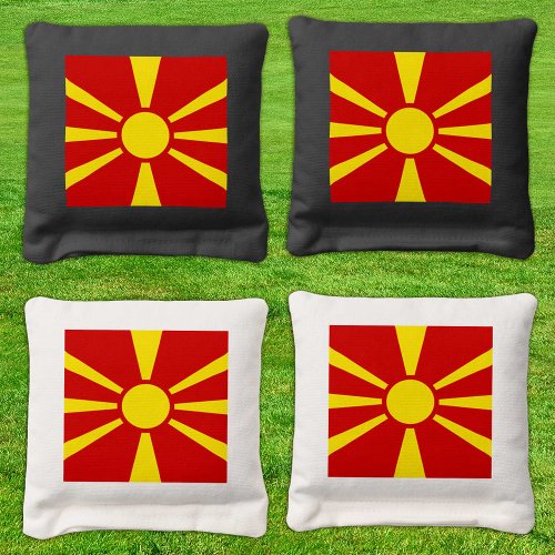 Macedonia patriotic bags Macedonian Flag Cornhole Bags
