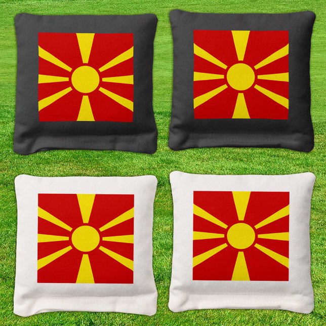 Macedonia patriotic bags, Macedonian Flag Cornhole Bags (Creator Uploaded)