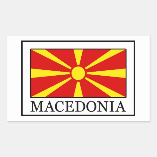 Macedonia Rectangular Sticker