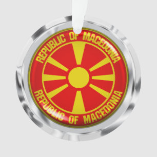 Macedonia Round Emblem Ornament