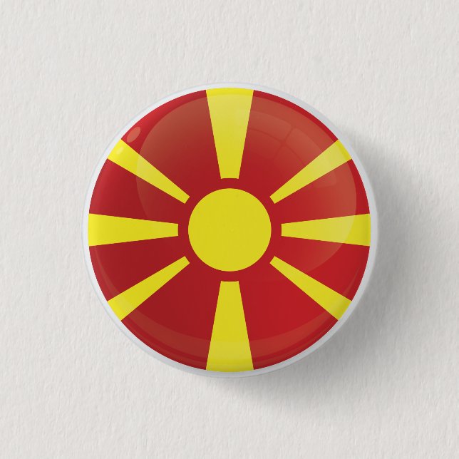 Macedonia  Round Icon Flag Button (Front)