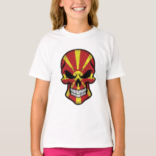 Macedonia Smiling Skull Flag T-Shirt