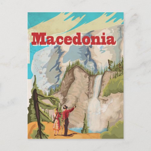 Macedonia Vintage Travel Poster Postcard