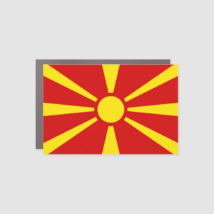 Macedonian flag car magnet