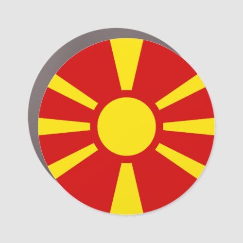 Macedonian flag car magnet