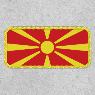 Macedonian Flag, Flag of North Macedonia Patch