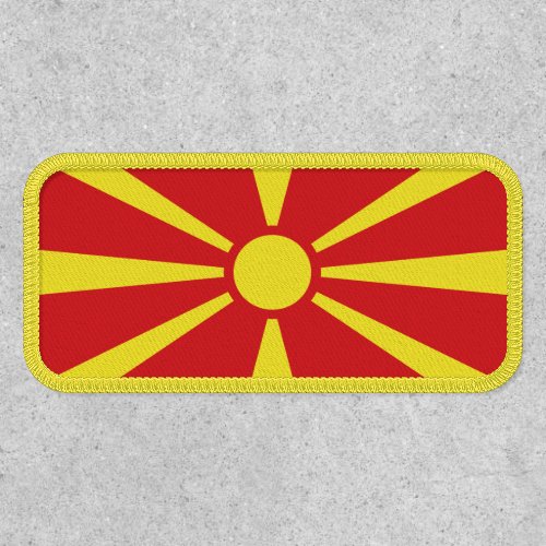 Macedonian Flag Flag of North Macedonia Patch