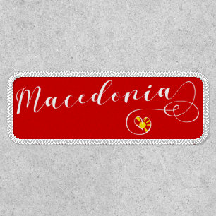 Macedonian Flag In Heart, Macedonia Patch