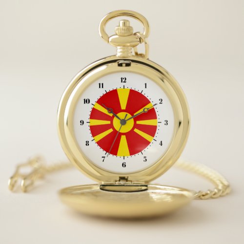 Macedonian flag pocket watch