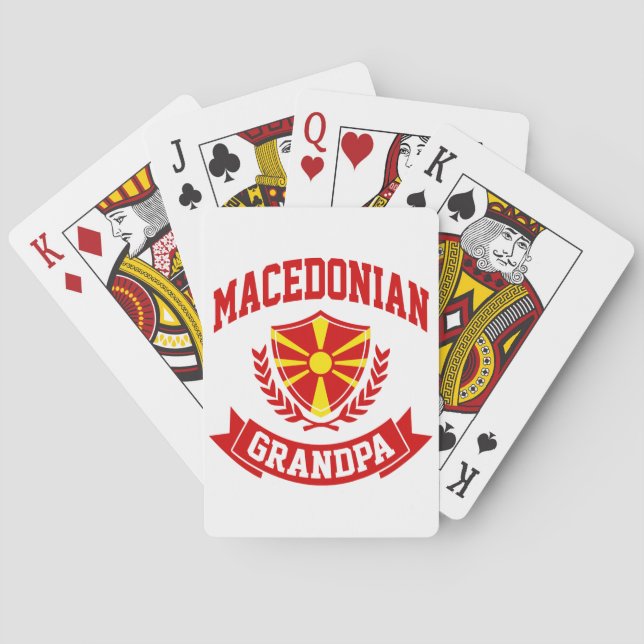 Macedonian Grandpa Poker Cards (Back)