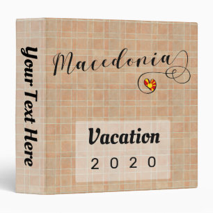 Macedonian Macedonia Vacation Album Family Recipes 3 Ring Binder
