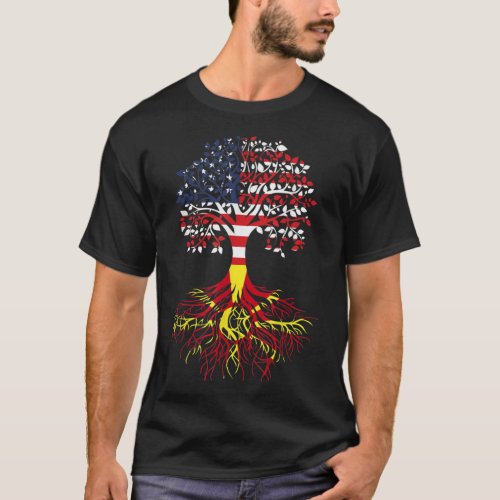 Macedonian Roots American Grown Tree Flag  T_Shirt
