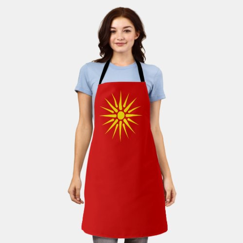 Macedonian Sun Знаме на Република Македонија Flag Apron