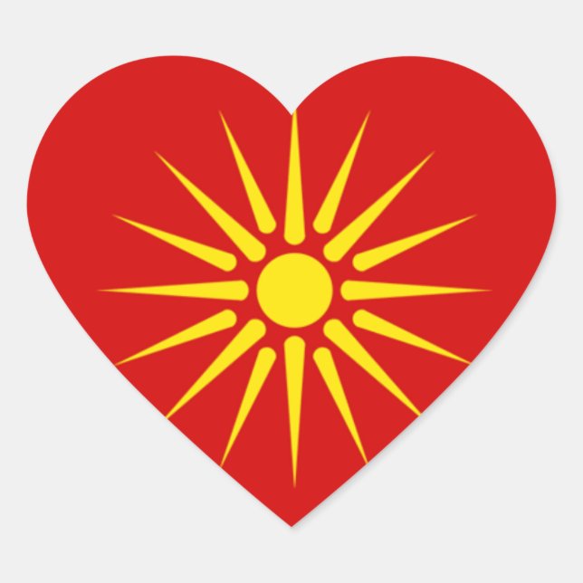 Macedonian Sun Sticker (Front)
