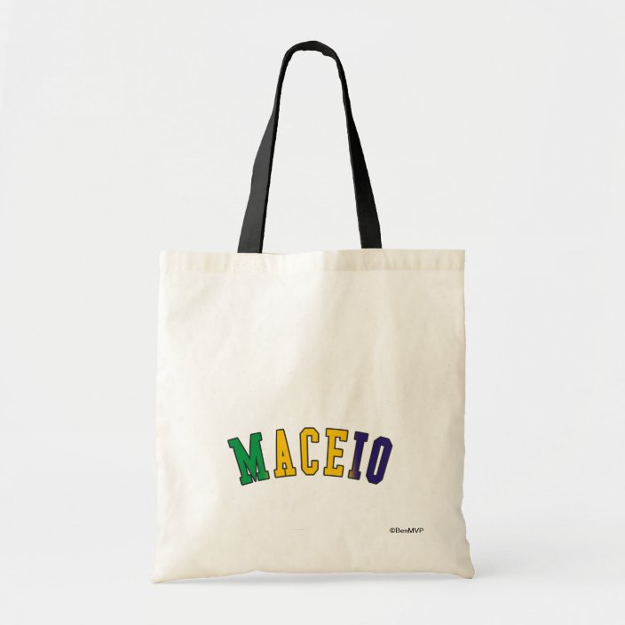 Maceio in Brazil National Flag Colors Canvas Bag