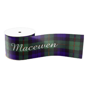Macewen clan Plaid Scottish tartan Grosgrain Ribbon