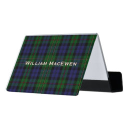 MacEwen Clan Tartan Plaid Business Card Holder
