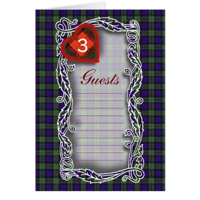 MacEwen Scottish Tartan Cards (Front)