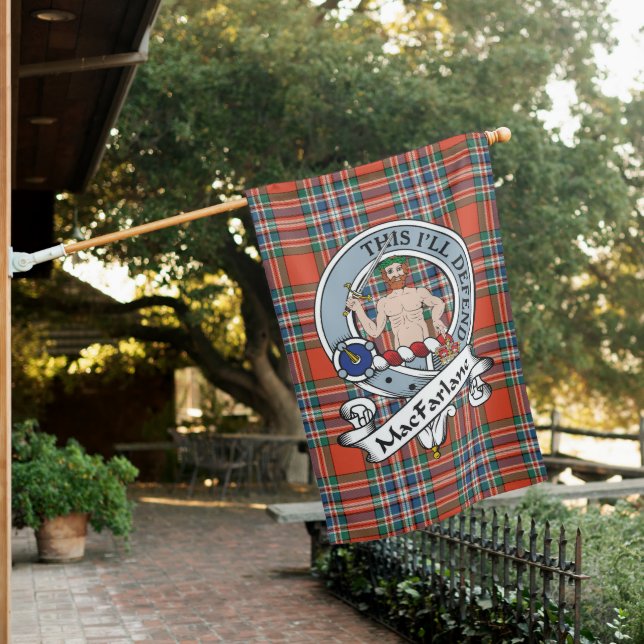 MacFarlane Ancient Clan Badge Tartan Flag Scottish (In SItu)
