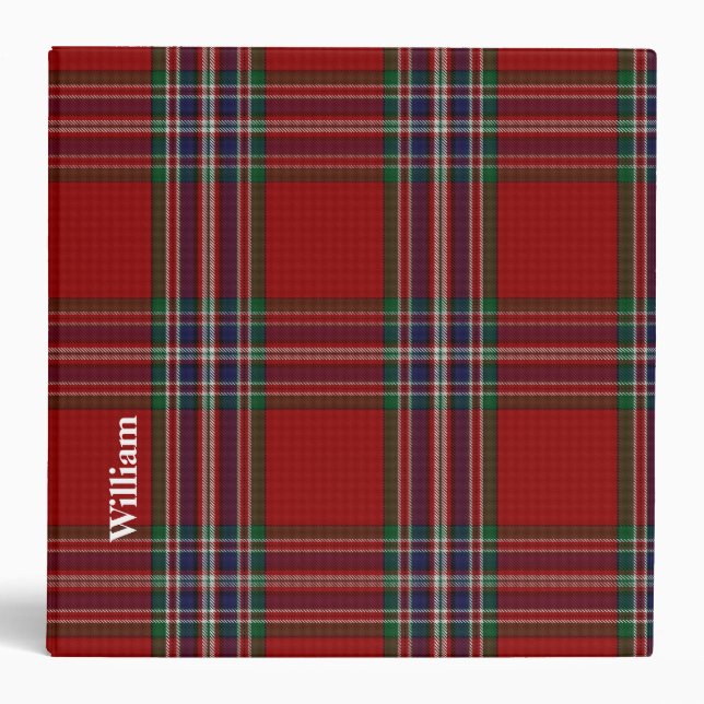 MacFarlane Clan Custom Tartan Plaid Binder (Front)