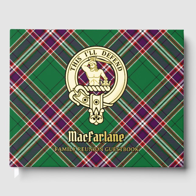 MacFarlane Family Reunion Foil Guest Book (Front)