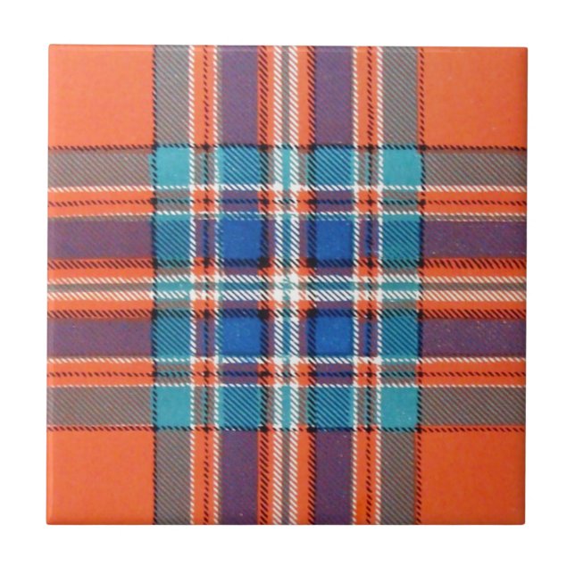 MACFARLANE FAMILY TARTAN CERAMIC TILE (Front)