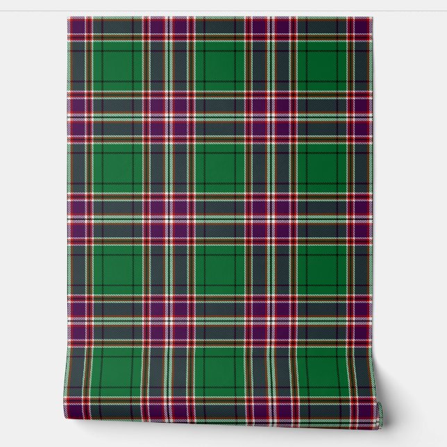 MacFarlane Hunting Tartan Plaid Scottish Clan Wallpaper (Unrolling)