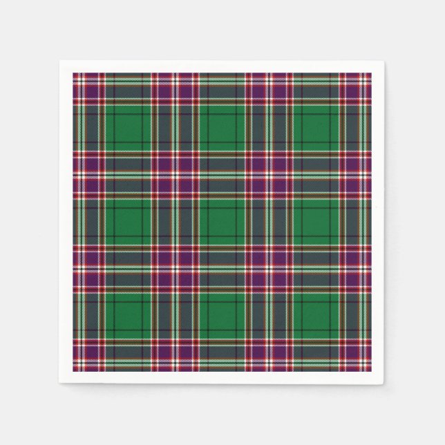 MacFarlane Hunting Tartan Print Paper Napkins (Front)