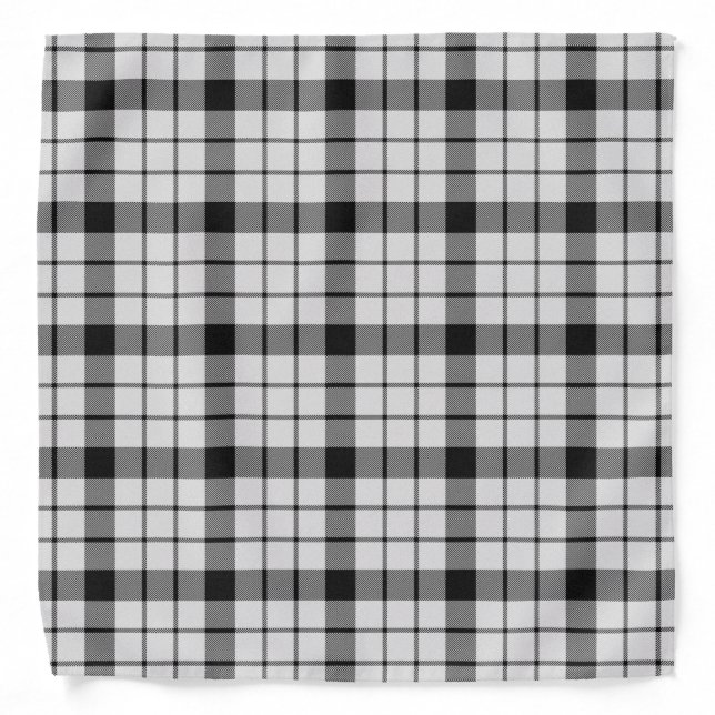 MacFarlane Plaid Tartan Scottish Clan Pattern Bandana (Front)