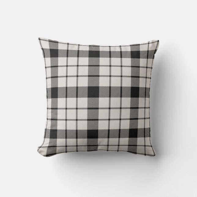 MacFarlane Plaid Tartan Scottish Clan Pattern Throw Pillow (Front)