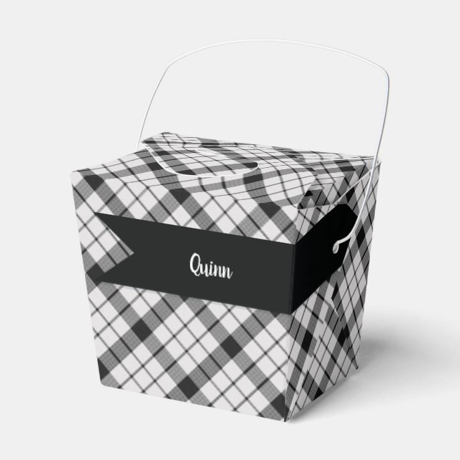 MacFarlane Scottish Tartan Plaid Pattern Favor Boxes (Front Side)