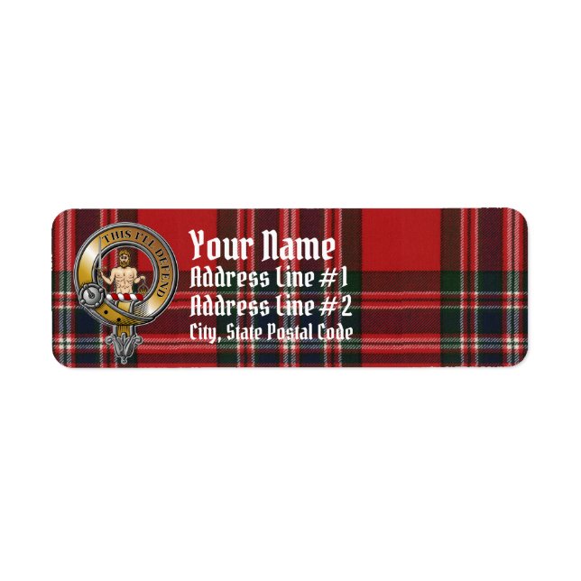 MacFarlane Tartan & Badge Label (Front)