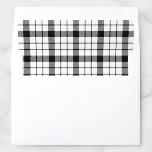 MacFarlane tartan black white plaid Envelope Liner
