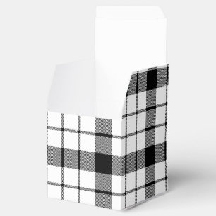 MacFarlane tartan black white plaid Favor Boxes