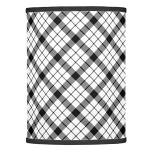 MacFarlane tartan black white plaid Lamp Shade