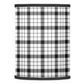 MacFarlane tartan black white plaid Lamp Shade (Left)