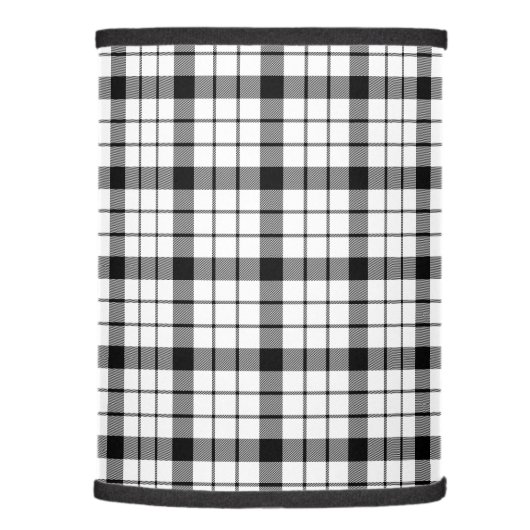 MacFarlane tartan black white plaid Lamp Shade (Right)