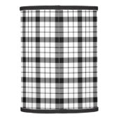 MacFarlane tartan black white plaid Lamp Shade (Back)