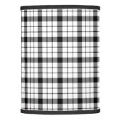 MacFarlane tartan black white plaid Lamp Shade (Front)