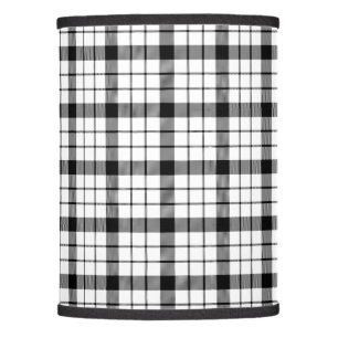 MacFarlane tartan black white plaid Lamp Shade