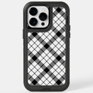MacFarlane tartan black white plaid OtterBox iPhone 14 Pro Max Case