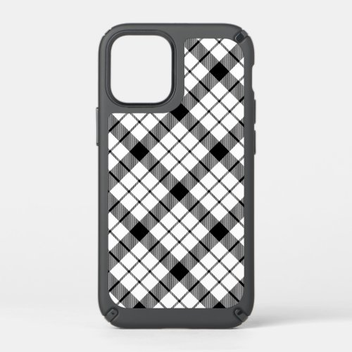 MacFarlane tartan black white plaid Speck iPhone 12 Mini Case