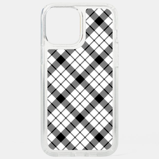 MacFarlane tartan black white plaid Speck iPhone 12 Pro Max Case (Front)