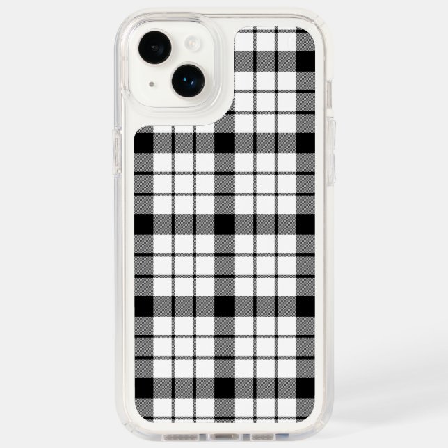 MacFarlane tartan black white plaid Speck iPhone Case (Front)