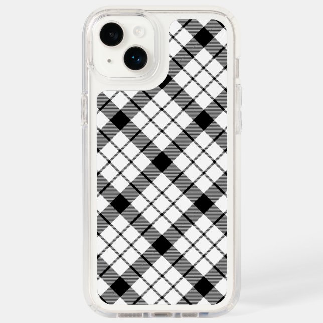 MacFarlane tartan black white plaid Speck iPhone Case (Front)