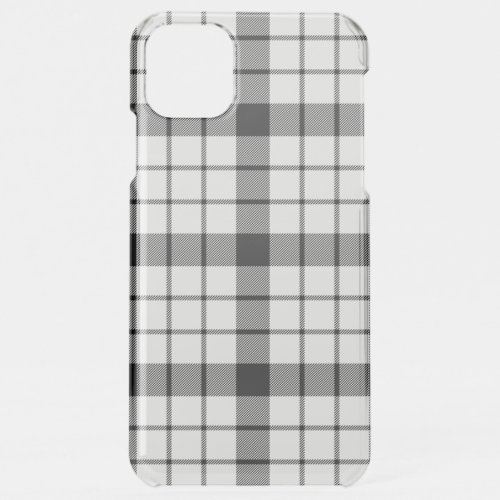 MacFarlane tartan black white plaid iPhone 11 Pro Max Case