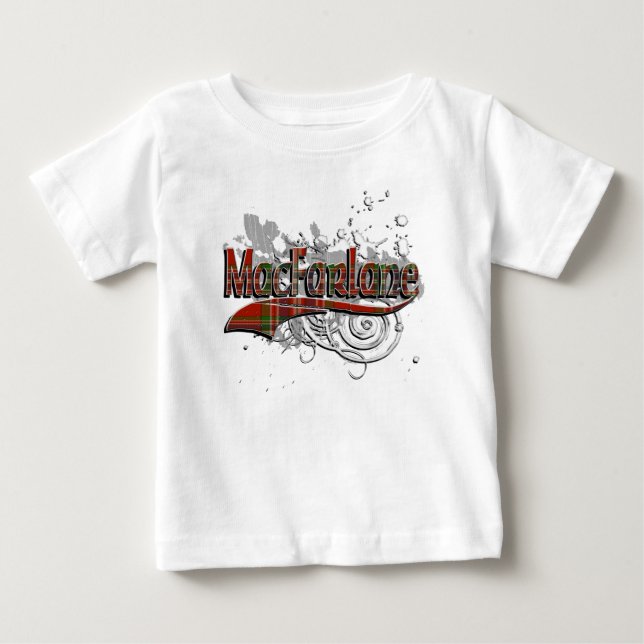 MacFarlane Tartan Grunge Baby T-Shirt (Front)