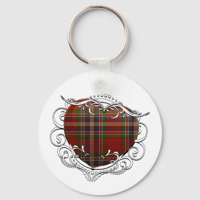 MacFarlane Tartan Heart Keychain (Front)