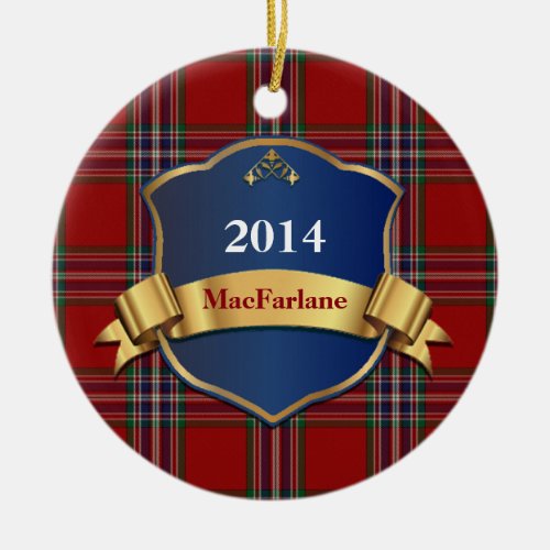 MacFarlane Tartan Plaid Custom ornament